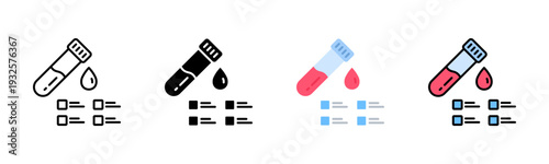 Blood Sample Icon Pack In Multiple Styles