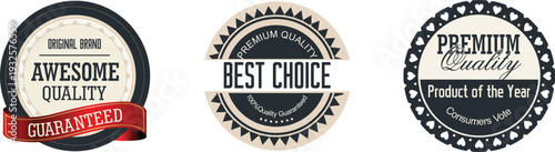 Collection of premium quality seals and badges