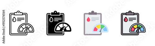 Blood Evaluation Icon Pack In Multiple Styles