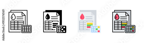 Blood Report Icon Pack In Multiple Styles