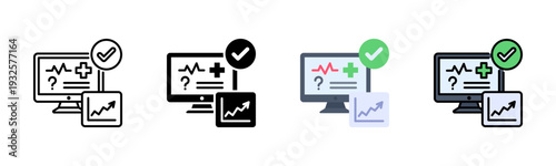 Diagnostic Analysis Icon Pack In Multiple Styles