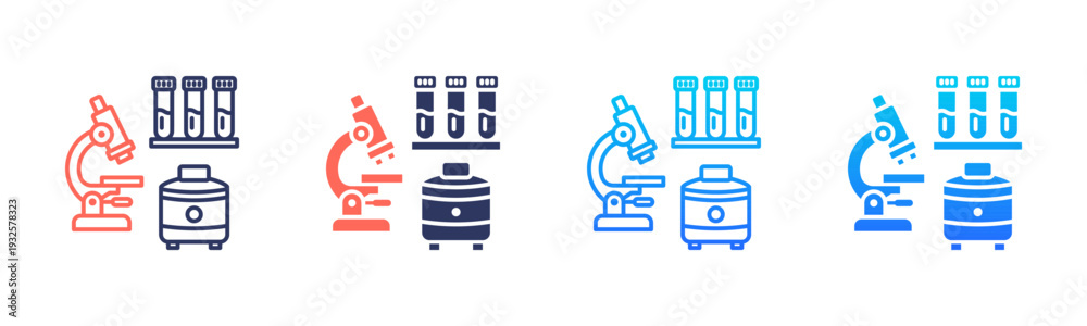 Obraz premium Blood Laboratory Icon Pack In Multiple Styles