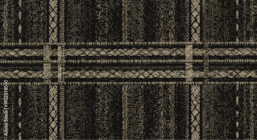 Intricate Yakan Weaving Textile Pattern from the Southern Philippines – Traditional Tribal Fabric with Geometric Stripes and Earth-Tone Motifs, Inspired by Indigenous Loom Craft, Cultural Heritage