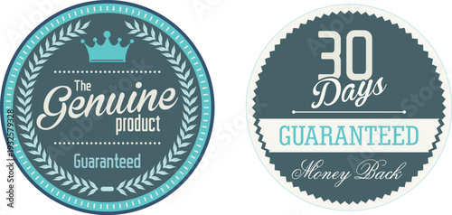 Guaranteed product and 30 day guarantee seals