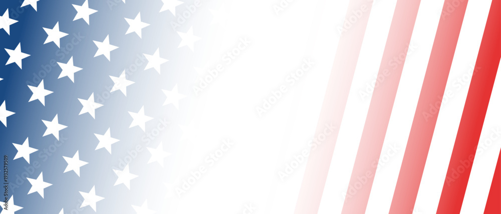 Obraz premium US flag background, transparent American flag banner, border