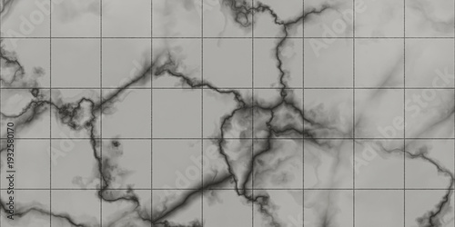 White marble floor battle map with grey veins and grid