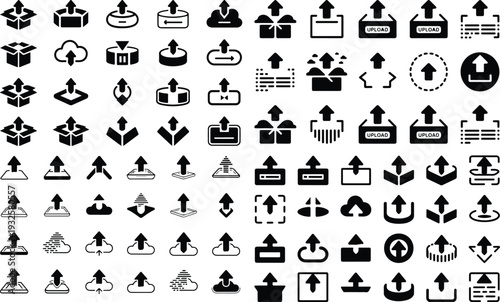 Set of 100 people icons vector
