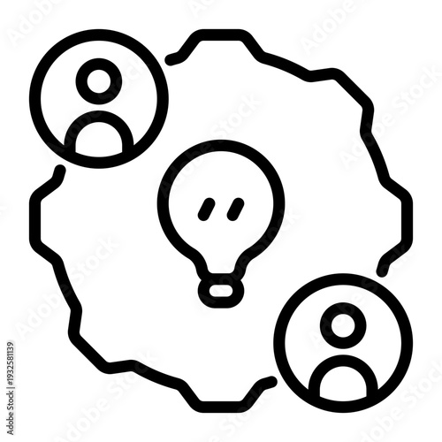 Partner icon, line icon style