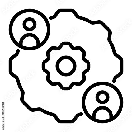 Team icon, line icon style