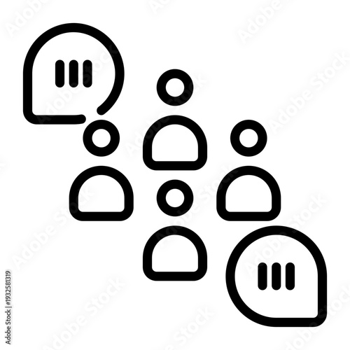 Group icon, line icon style
