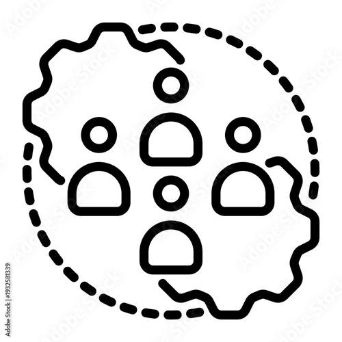 Staff icon, line icon style