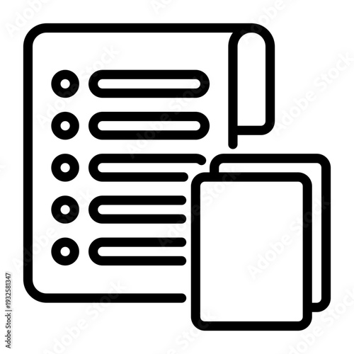 List icon, line icon style