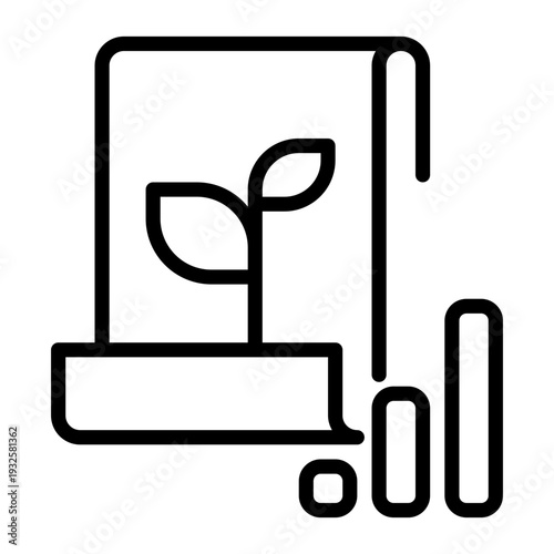 Growth icon, line icon style