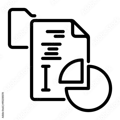 report icon, line icon style