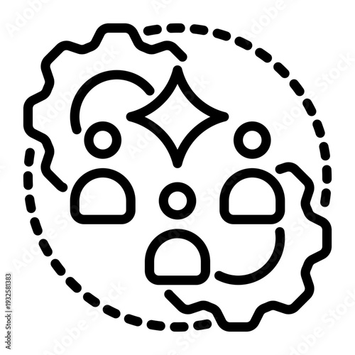 Leader icon, line icon style