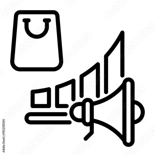 Marketing icon, line icon style