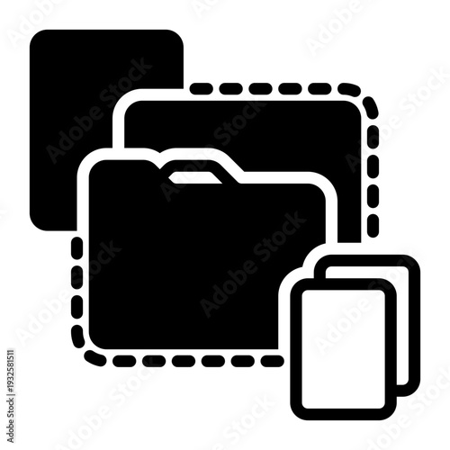 File icon, glyph icon style