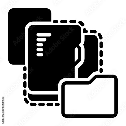 Folder icon, glyph icon style