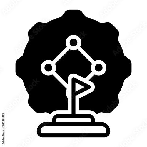 Strategy icon, glyph icon style