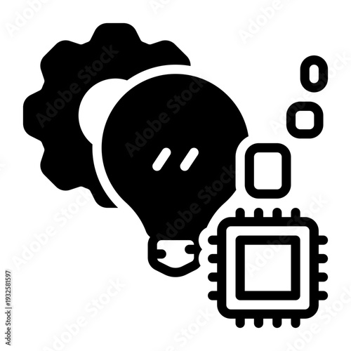 Innovation icon, glyph icon style