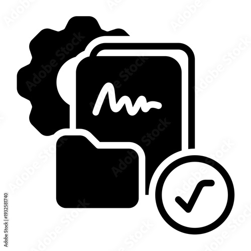 document icon, glyph icon style