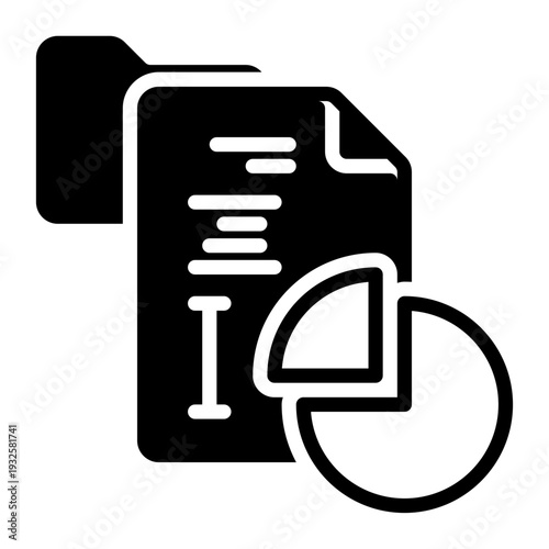 report icon, glyph icon style