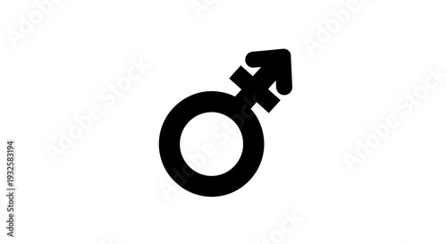 Symbol representing the male gender in a simple and classic design.
