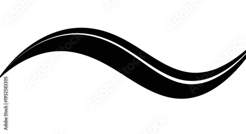 A simple black wavy line on a white background for design use.