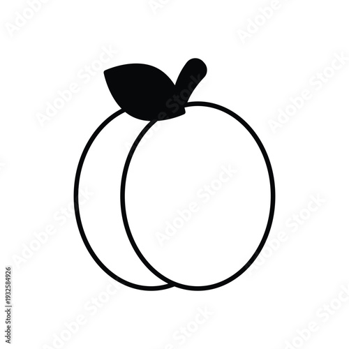 Apricot vector icon