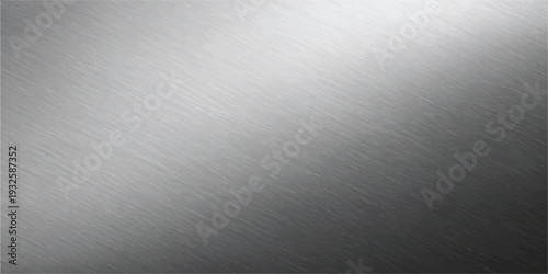 Brushed steel plate with diagonal lines and subtle bright highlight, abstract metallic background