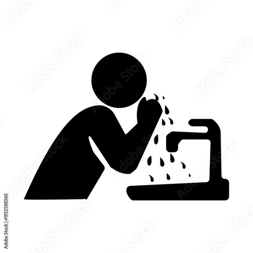 ablution silhouette icon design template	