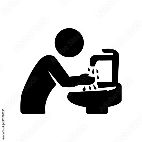 ablution silhouette icon design template	