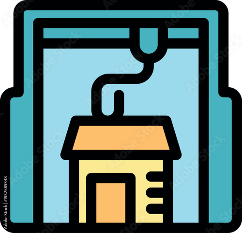 3d printer is creating a small house model, showcasing the potential of additive manufacturing in construction and design