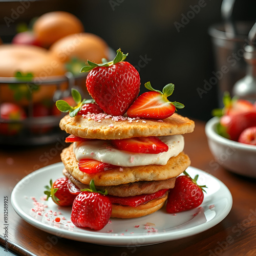 napoleon with strawberry