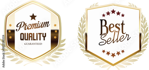 Premium quality and best seller labels