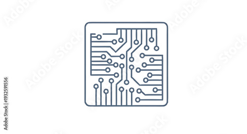 Detailed illustration of a modern electronic circuit board with intricate pathways.