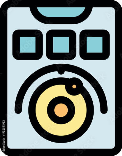 Remote control featuring buttons and a rotating selector switch, designed for managing and controlling smart home devices and appliances