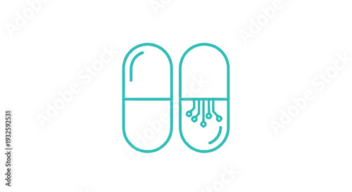 Digital Pill Technology Innovation Medicine Concept.