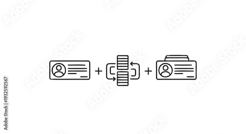 Identity Card Data Transfer and Verification Process Illustration.