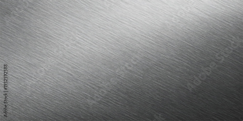 Brushed Metal Surface, Diagonal Lines, Silver Grey Metallic Texture, Industrial Background, Subtle Shine