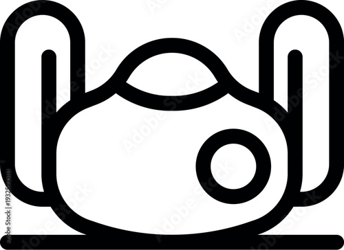 Simple black and white icon of a space shuttle launching from the launchpad, ready for a space mission