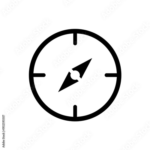 Compass for navigation and travel, direction symbol. Vector icon