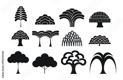 Simple tree silhouette illustration