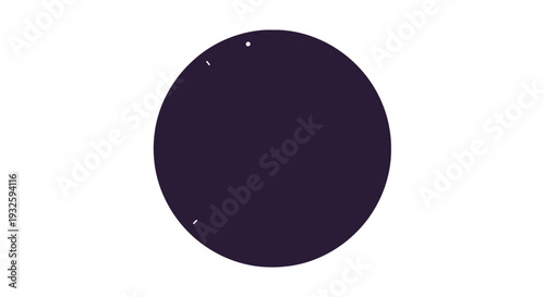 Dark Purple Circle with Three Small Holes.