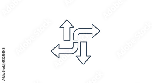 Directional Arrows Indicating Multiple Choices and Paths.