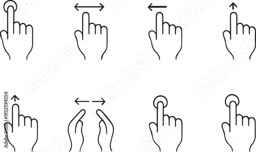 Touch Gesture Icons