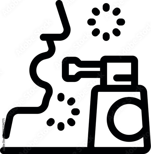 Medical spray being used for throat treatment by doctor, healthcare and medical concept