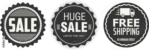 Sale and free shipping labels