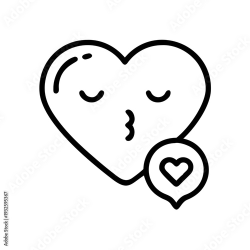 Heart Thoughtful Face Icon