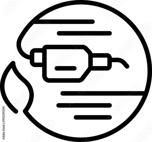Biofuel nozzle filling earth with eco friendly energy symbolizing sustainable future and clean energy transition